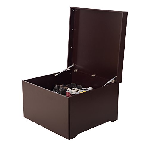 Organizedlife High-Capacity Brown Shoe Box Cabinet Seat With Drawer Modern #TOP3