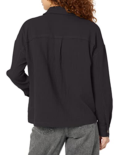 UNIONBAY Women's Crinkle Gauze Button Front Shirt Jacket2
