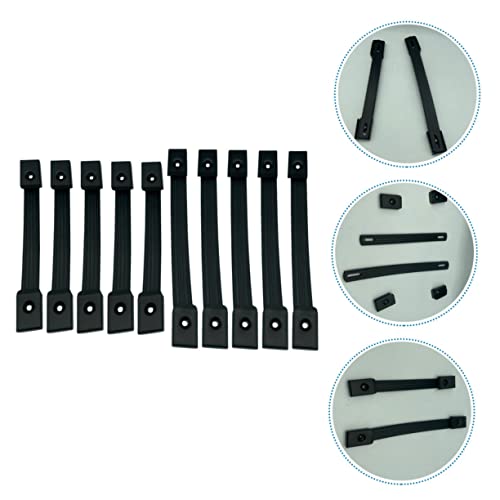 Nusitou 10Pcs Useful Handle Replacement Luggage Handles Audio Cabinet Drawer Pretty For Iron Leather Pulls Simple Strap Subwoofer Black Premium Speaker Practical Pull Delicate #TOP4