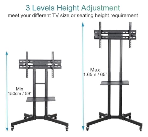 Soporte móvil para TV con ruedas y altura ajustable miniatura 4