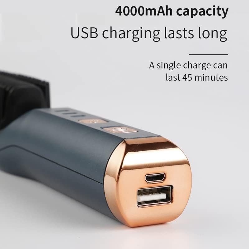 Plancha para el cabello inalámbrica y portátil con cepillo calentador, control de temperatura de tres niveles (160°C, 180°C, 200°C), batería recargable USB, color púrpura miniatura 5