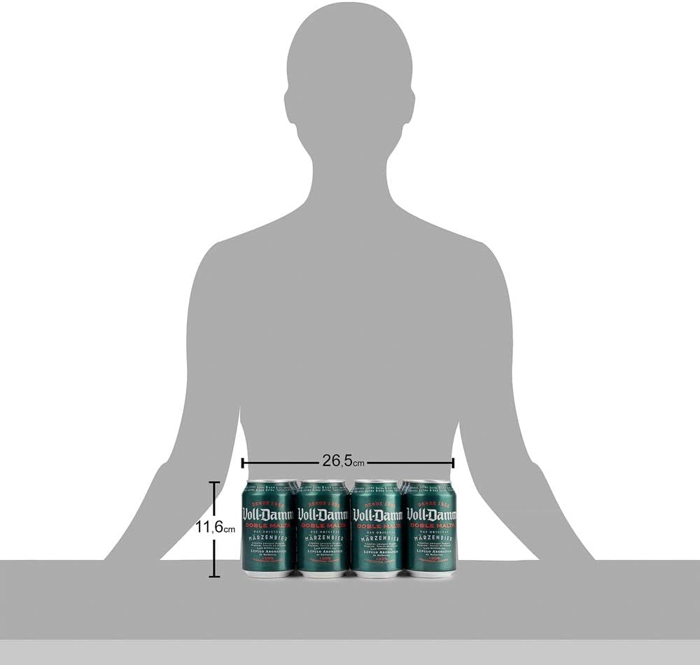 VOLL-DAMM Bier 7.2% Alkohol (Pack 24 Dosen x 330ml) bier geschenk, biere der welt, bier set, Estrella Damm, geschenk set, geschenke für männer, höhle der löwen produkte