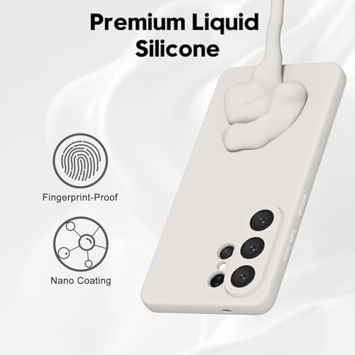 Image of DIZORO Microfiber Candy Case Compatible with Samsung S26 Ultra 5g Smooth Touch Cushion Liquid Soft Silicone Gel Rubber Phone Cases Non-Slip Full Body Protective Shockproof Back Cover (Stone)