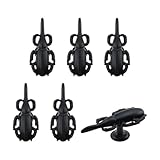 HEVSTIL 6 Pack Beetle Shape Cabinet Knob,Nature Theme Single Hole Pulls Vintage Matte Gold Pewter Decorative Metal Cabinet Knobs for Dresser Drawer Cabinet Closet,Black