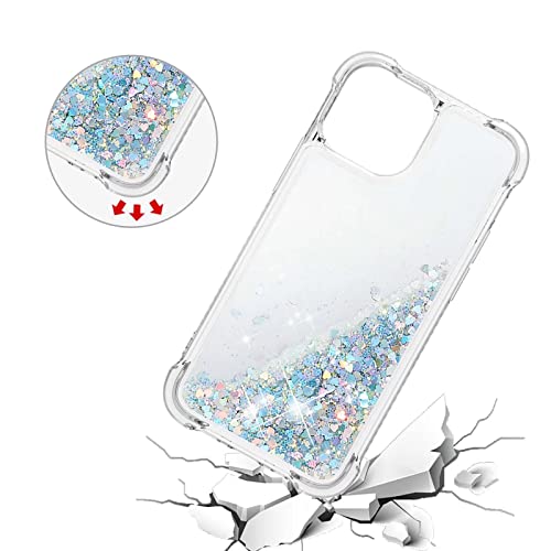 Lijc Hoesje voor iPhone 13 Glitter Vloeibaar Drijfzand Transparant Four Corners Anti-Fall TPU Bumper Zachte siliconen… - Afbeelding 6