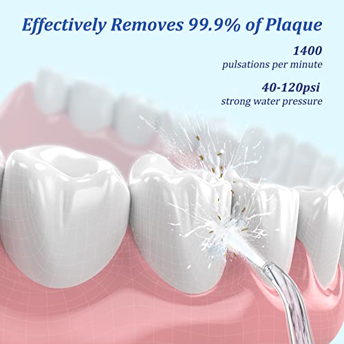 Water-Dental-Flosser-Cordless-for-Teeth-Portable-Oral-Irrigator-Rechargeable-Collapsible-Travel-Teeth-Cleaner-with-Case-4-Modes-with-DIY-5-Jet-Tips-IPX7-Waterproof-for-Teeth-Cleaning
