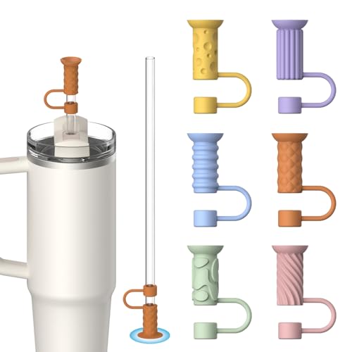 6P Silicone Straw Toppers for Stanley – Reusable Straw Covers