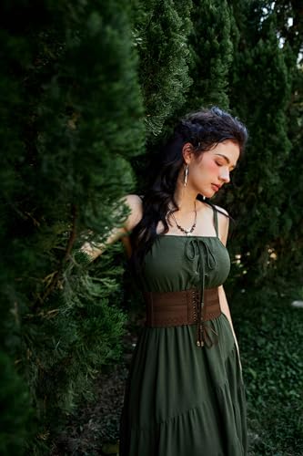 Scarlet Darkness Costume Belts for Women Wide Elastic Waist Cinch Belts Lace-up Corset Belts4