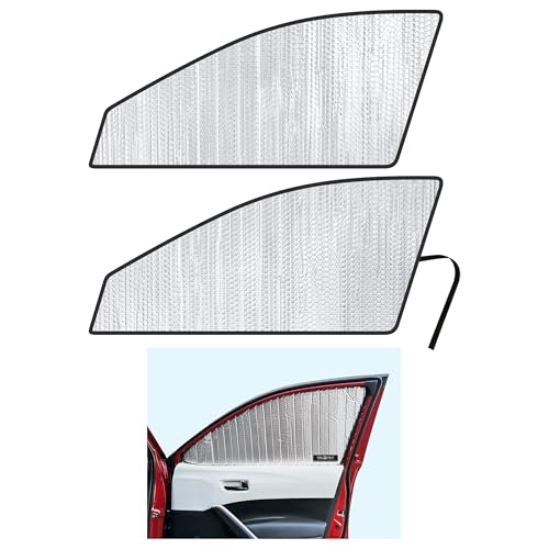 YelloPro Side Window Front Seat Sunshade (Set of 2) Custom Fit for 2022 2023 2024 2025 Toyota Corolla Cross SUV, L, LE, XLE, Hybrid Sun Protection UV Reflector Insulated Accessories [Made in USA]