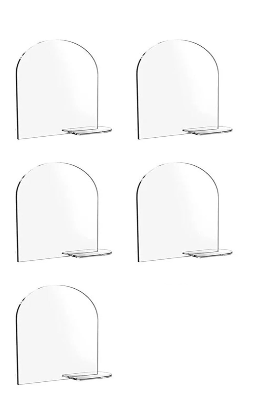 GOXQIT 20Pcs Clear Arch Sign With Stand Blank Name Tags Wedding Table Number Holder Place Card Party Decoration For Party