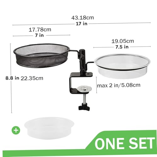 Mangeoire d'oiseaux rotative pour balcon à 2 couches en métal - 5