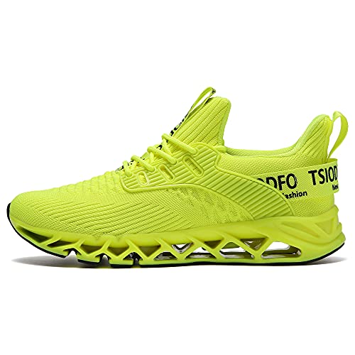 Tsiodfo Youth Running Shoes Walking Mesh Breathable Kid Boys Girls Youth Athletic Sport Running Tennis Jogging Sneakers Fluorescent Green Big Kid Size 4 thumb #1