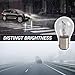 YYTQP 10 PCS Car S25 BAY15D Brake Bulb, 6V 21/5W High Brightness Waterproof Double Filament Bulb, Clear Light Double Contact Brake Tail Light for Most Motorcycles, Plug and Play (White)