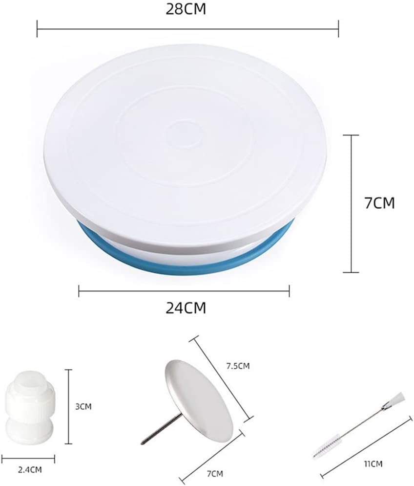 45pcs Cake Decorating Kit Supplies with Cake Turntable Piping Tips Pastry Bags Spatula Icing Cream Decoration