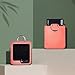 [BeYourSanta] Galaxy Z Flip 5 Case Bosco & Bianco with Card Holder, Camera Cover, and Hinge Protection - Italian Vegan Leather | Ring Holder, Wireless Charging (Coral Pink, Z Flip5 Bianco)