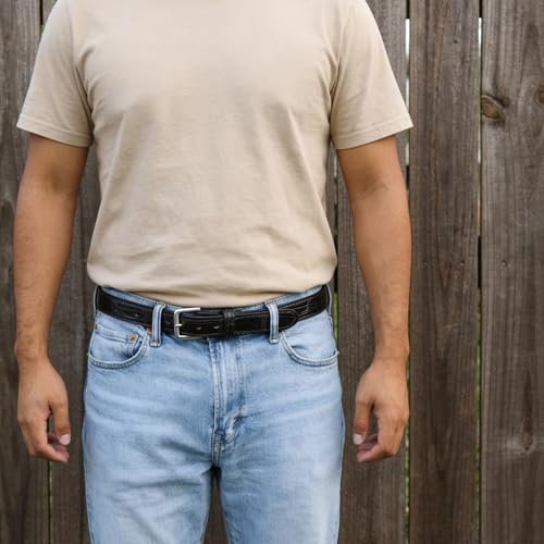Image of Yoder Leather Company Genuine Handmade Eel Skin Leather Belt