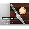 Misen 5.5 Inch Utility Knife - High Carbon Stainless Steel Kitchen Knife for Chopping and Slicing - Ergonomic Design for Culinary & Professional Chefs - Medium-Sized - Gray