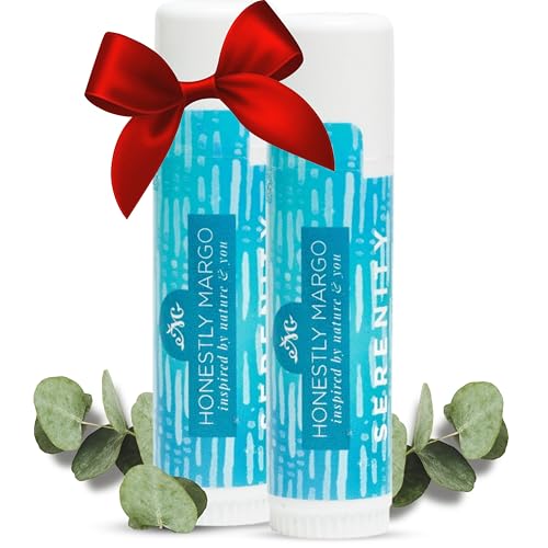 Honestly Margo Aromatherapy Balm Stick (Menthol Eucalyptus Vapor Serenity) – Organic Eucalyptus Essential Oil Lip Balm for Women's Self Care – Mess-Free, Portable Design with Natural Aroma