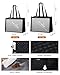 LOVEVOOK Lunch Tote Bag for Women, 15.6 Inch Laptop Bag with Insulated Lunch Compartment, Quilted Large Capacity Computer Handbag with Purse for Business, Work, Nurse, Office, Collage, Casual, Black