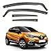 Price comparison product image Ispeed Wind Deflectors For Renault Captur mk1 2013-2019 5 Door SUV 4pc Set - Keep Your Car Ventilated in Rain - Reduce Wind Turbulence - Tinted In-Channel Type