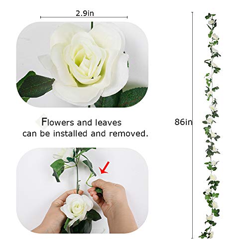 LESING Ghirlande di rose artificiali a forma di