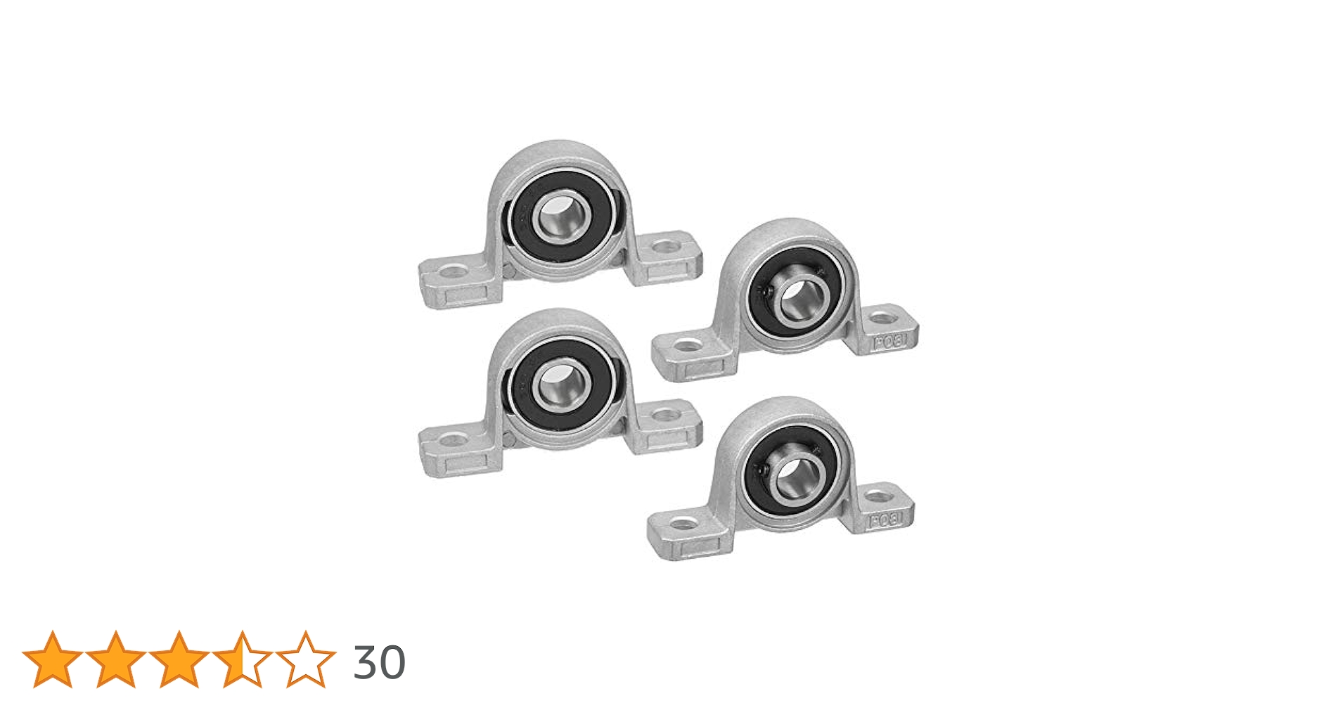 Amazon | Saipor 4個 KP000 ピローブロックベアリング 10mmボア