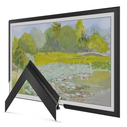 Deco TV Frames Alloy Scoop - Anodized Black Bezel Compatible ONLY with Samsung The Frame TV (55", Fits 2021-2024 Frame TV)