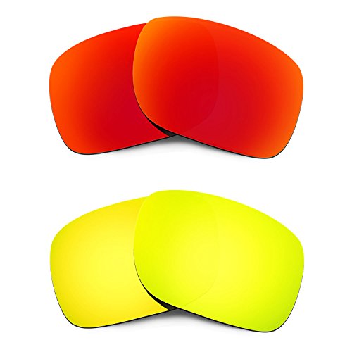 Verres de rechange Holbrook rouge et or 24K avec protection solaire maximale