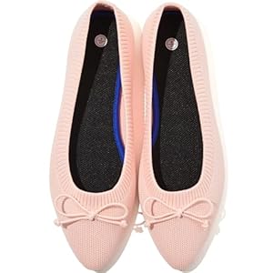 Shupua Women’s Flats Black Flats Shoes Pointed Toe Ballet Flats Comfortable Bow Girls Flats Dressy