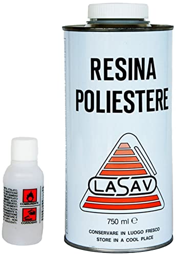 Resina poliestere liquida 750ml con catalizzatore