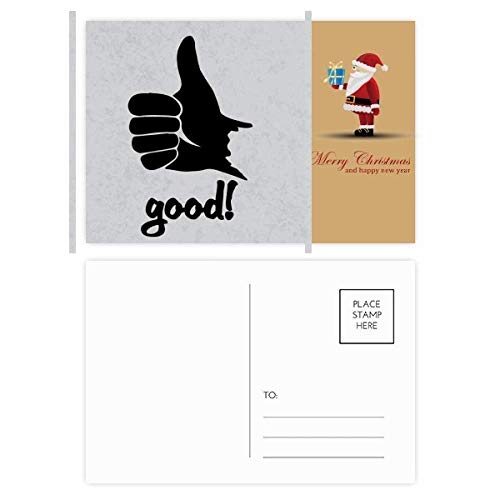 Cartes postales Père Noël silhouette de pouce pour accompagner vos cadeaux
