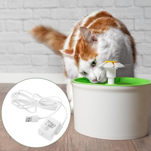 Bomba de agua sumergible pequeña PRETYZOOM regulable con conexión USB para fuentes de mascotas 7
