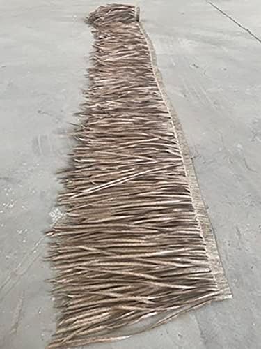 Kunststof Rieten Dak Stro Dak Riet 19.7x19.7 Palm Riet Nep Stro Tiki Stro Dak Palm Kunstmatig Riet Kunststof Decoratie Riet Voor Tiki Bar Huts, Duck Boat Blinds(Size:4 pieces,Color:Bruin