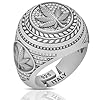 USDIAMONDKING Real Genuine Authentic Natural Diamond 0.47 Cwt. Weed Marijuana Cannabis Leaf Plant 14K Gold Finish Men's Custom Ring Band Limited Edition (Adjustable Size)