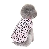 ZTGD Dog Sweaters for Small Dogs,Kawaii Dog Clothes Leopard Printed for Small Dogs Girl and Boy,Pupp