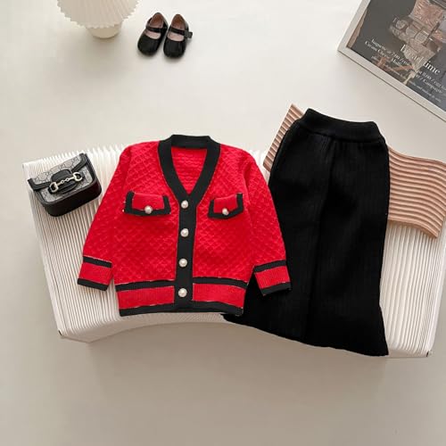 Toddler Girls Cardigan Sweater Button Knit Sweater Kids Winter Coat Size 2-7T2