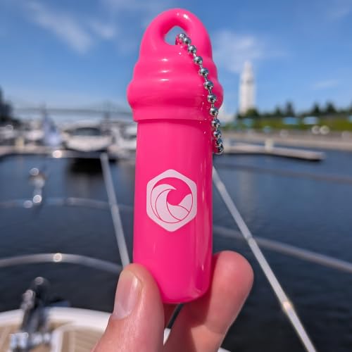 Image of Seahive Floating Keychain (2 pack) with Waterproof Safety Container Boat Key Float - Pontoon, Fishing Accessories key holder