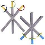 Divertimento per i bambini: sia per il gioco interno che esterno, queste spade di schiuma sono la scelta perfetta per garantire la sicurezza dei tuoi figli..I progetti di spada pirata mirano a prevenire lesioni fornendo al contempo un'esperienza realistica di combattimento con la spada..Con questo set di giocattoli per spada in schiuma, i bambini possono impegnarsi in un gioco fantasioso e attivo rimanendo al sicuro e divertiti.
