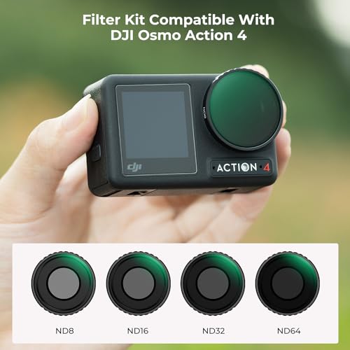K&F Concept ND8 ND16 ND32 ND64 for DJI Osmo Action 5 Pro/Action 4, 4-Pack ND Filters Multi-Coated Neutral Density Accessories - Image 2