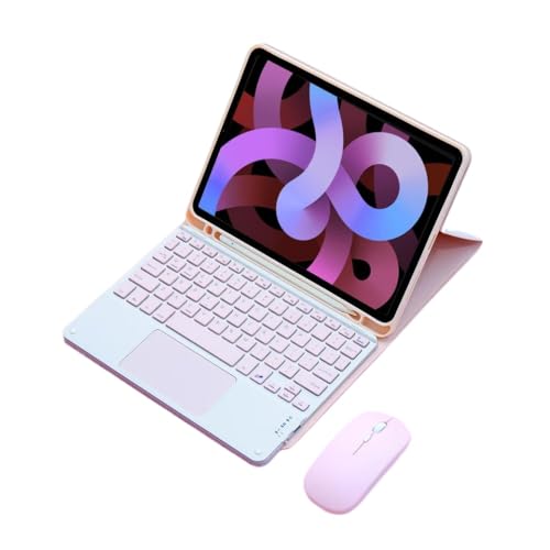 ��9����2021�̃��C�����X�L�[�{�[�h�ƃ}�E�X�P�[�X10.2 7th 8th Generation�����Pro 11 2022 Air 5/4�J�o�[�ƌ݊���(Pink English)