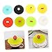 FUNNETOYU 8pcs Cartoon Silicone Cup Lids Drink Covers for Dust Easy to Clean and Store for All Cups and Mugs