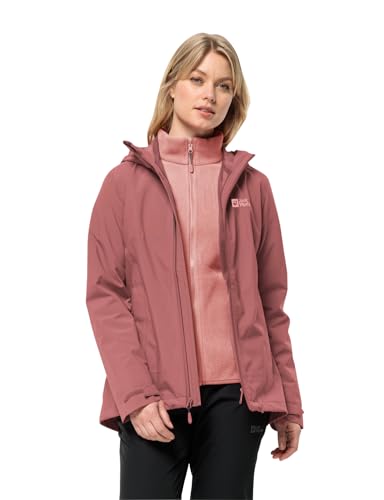 Jack Wolfskin Damen Moonrise 3in1 Jkt W, Red Ochre, XL EU