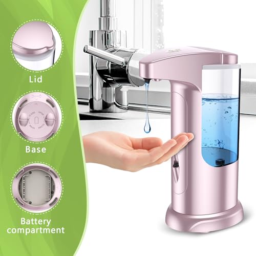 Image of KeeKit Automatic Sensor Soap Dispenser, 13oz / 370ml Touch-Free Liquid Soap Pump Dispenser, IPX4 Waterproof Battery Operated Pump for Kitchen, Dish, Soap, Bathroom, Home