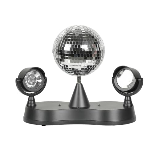 ValueLights | Rotating LED Disco Ball Colour Changing Spotlight Desk Table Lamp USB Plug in DJ Party Light | Novelty & Home Improvements Essential