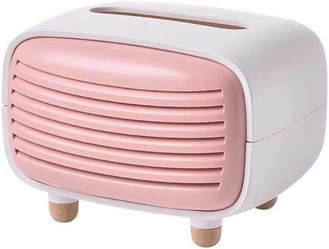Cazuela Tissue Paper Holder Storage Box Plastic Tissue Box Living Room Bedroom Dining Table Office Coffee Table Restaurant Tissue Box Pumping Box (Pink)