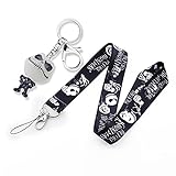 G-Ahora The Nightmare Before Christmas Lanyard Skull Jack's Head Lanyard Glow in The Dark Keychain with Dangle The Nightmare Before Christmas Keychain Luminous