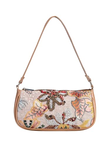 Image of Verdusa Women's Beaded Floral Square Sequin Bag Top Handle Underarm Shoulder Handbags