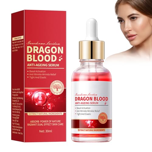 Eazerom 04 Suero De Sangre De Dragones,30ml Suero Antiarrugas Facial De Sangre De Dragón,Aceite Esencial Antiarrugas Reafirmante Hidratante,Suero Hidratante Facial Reafirmante,Reduce Manchas