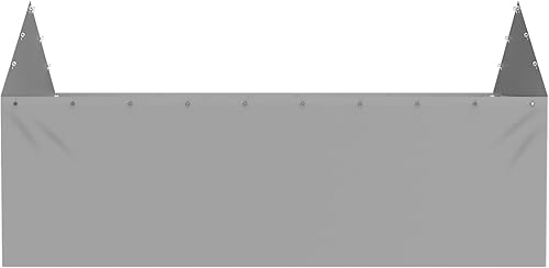 Vista 144 de VEVOR - Cobertizo portátil de almacenamiento exterior de 6 x 8 x 7 pies, refugio resistente e impermeable con puerta enrollable con cremallera y Gris