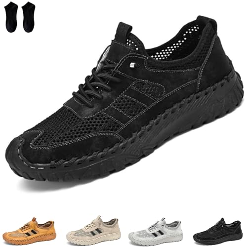 Zenfaze Orthopedic Shoes for Men, 2025 Slip on Orthopedic Hiking Shoes, Breathable Mesh Arch Support All-Day Comfort